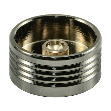 Midwest Fastener Button Spoke Screw Cap, 5/16 in Dia, Black Chrome, Brass Plain, 6 PK 36808